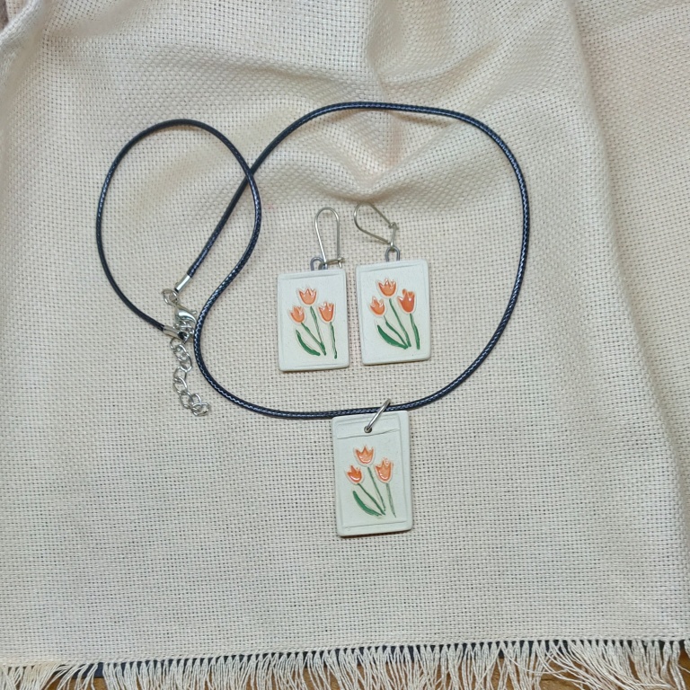 Fotka oranžové tulipánky souprava